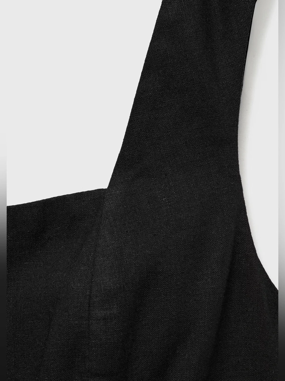 Mango Black straight fit linen jumpsuit NWT
